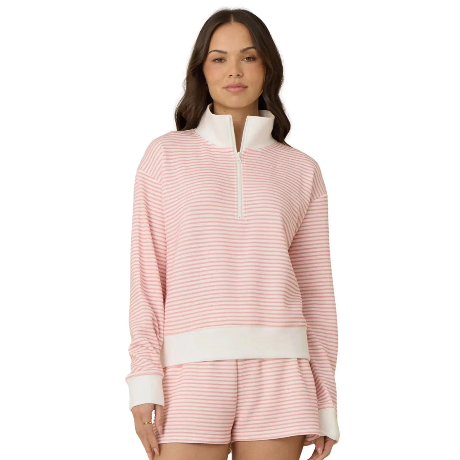 STRIPED CLOUD FLEECE SHORT SET