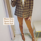 PLAID MENSWEAR BLAZER