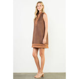 Sleeveless Suede Dress