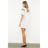 PUFF SLEEVE EMBROIDERED DRESS