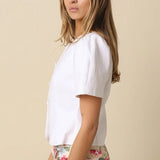 NATALY PUFF SLEEVE LINEN BLOUSE