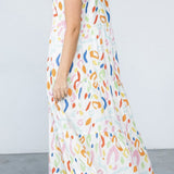 ABSTRACT PRINT MAXI DRESS