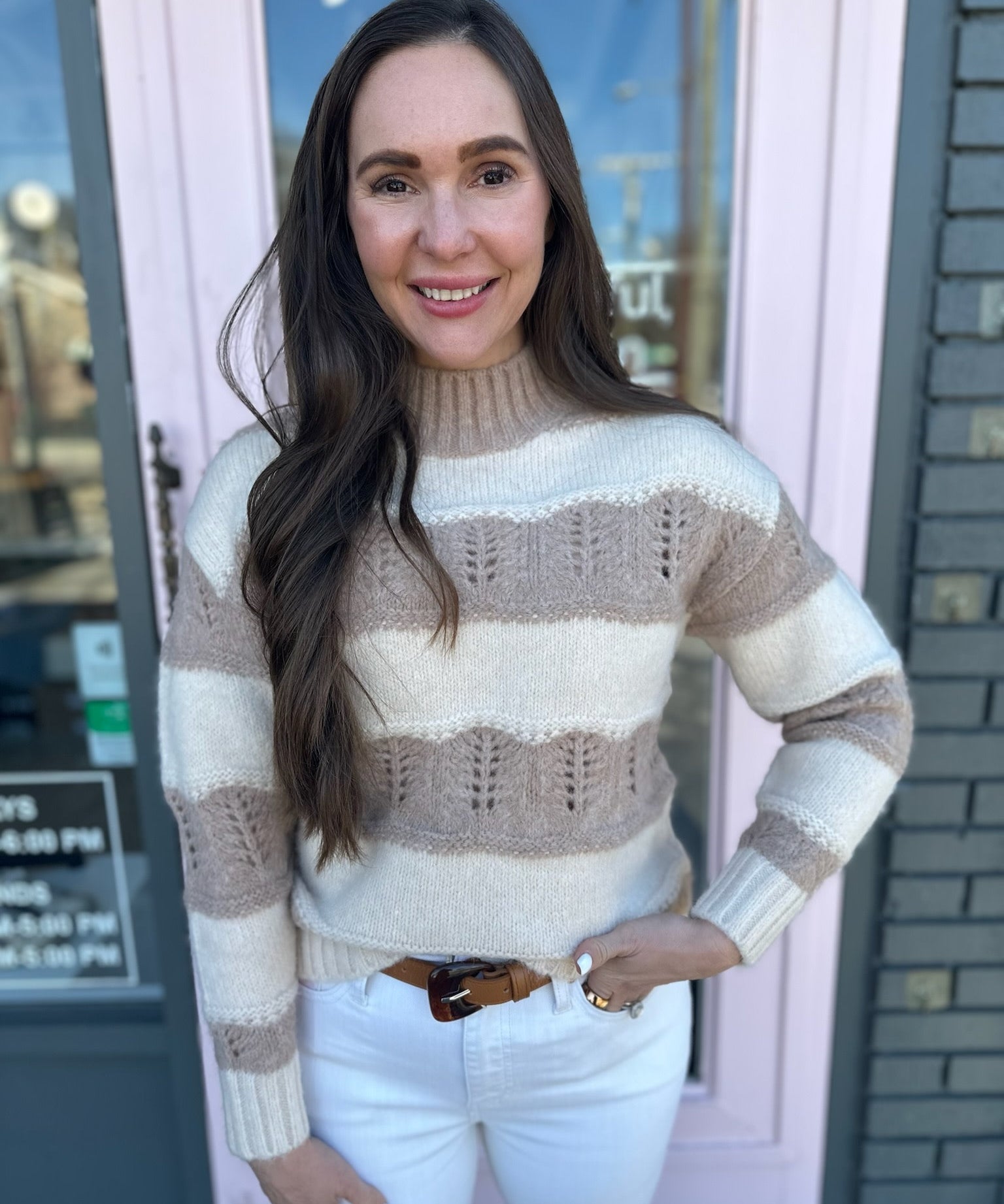 STRIPED KNIT SWEATER