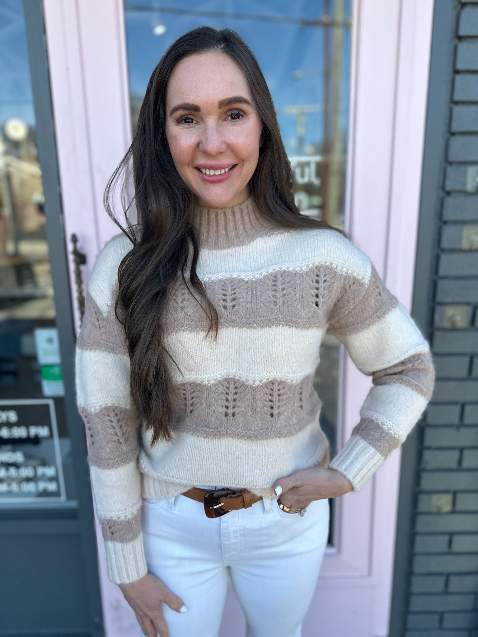 STRIPED KNIT SWEATER