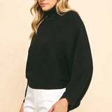 TURTLE NECK RAGLAN SLEEVE SWEATER