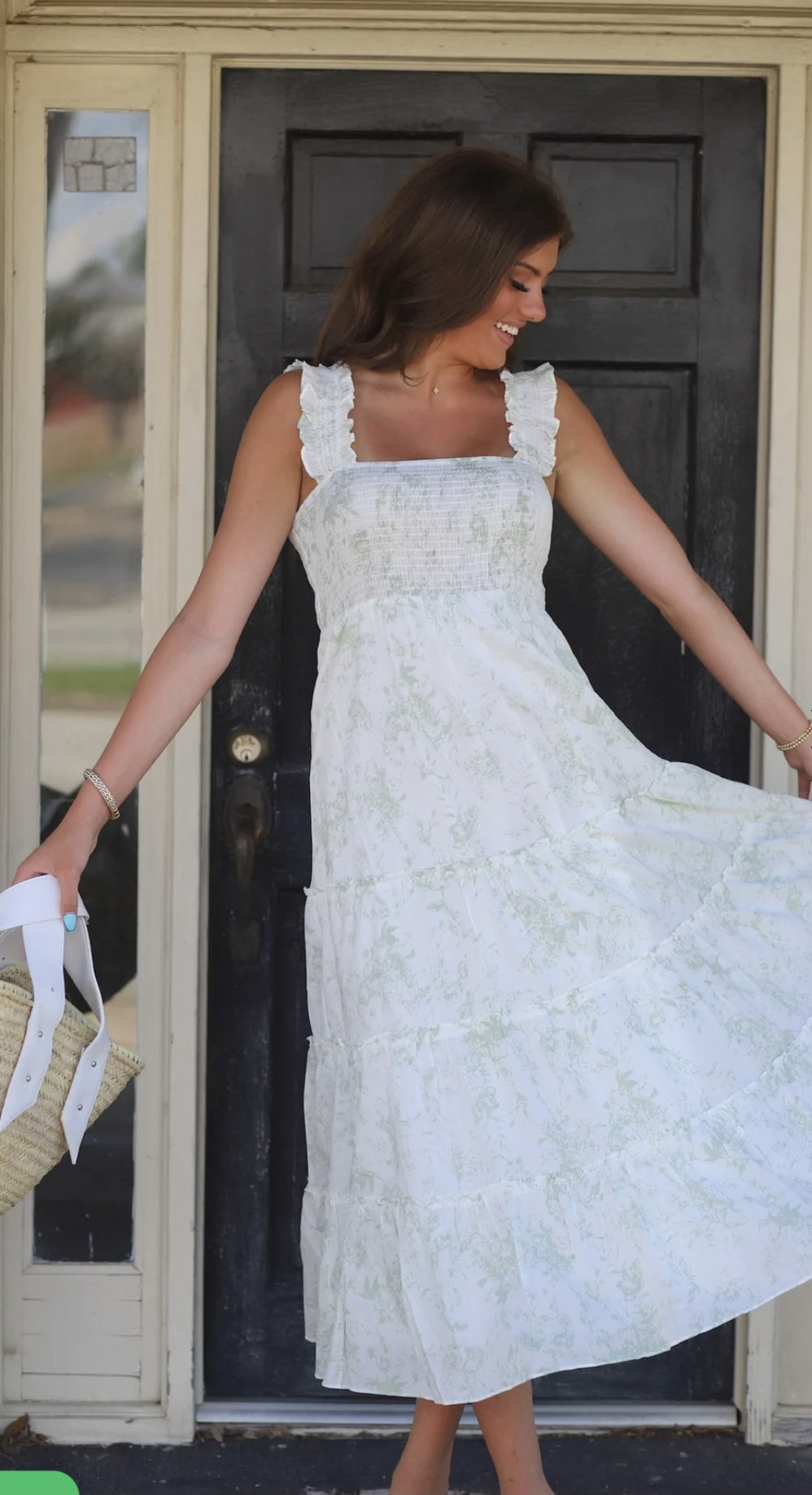 IVY SMOCKED & TIERED MAXI DRESS