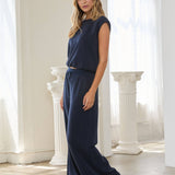 Brushed Modal Wide Leg Drawstring Pants