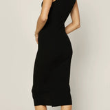 SLEEVELESS KNIT DRESS