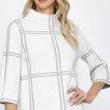 MOCK NECK SWEATER BELL SLEEVE