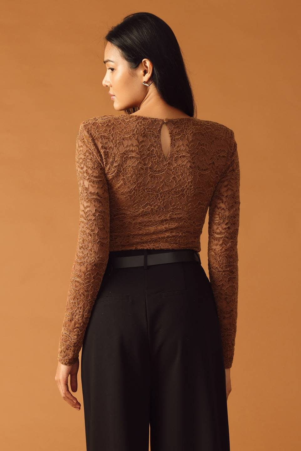 WOVEN LACE BODYSUIT