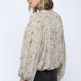 LUREX FLORAL PRINT BLOUSE