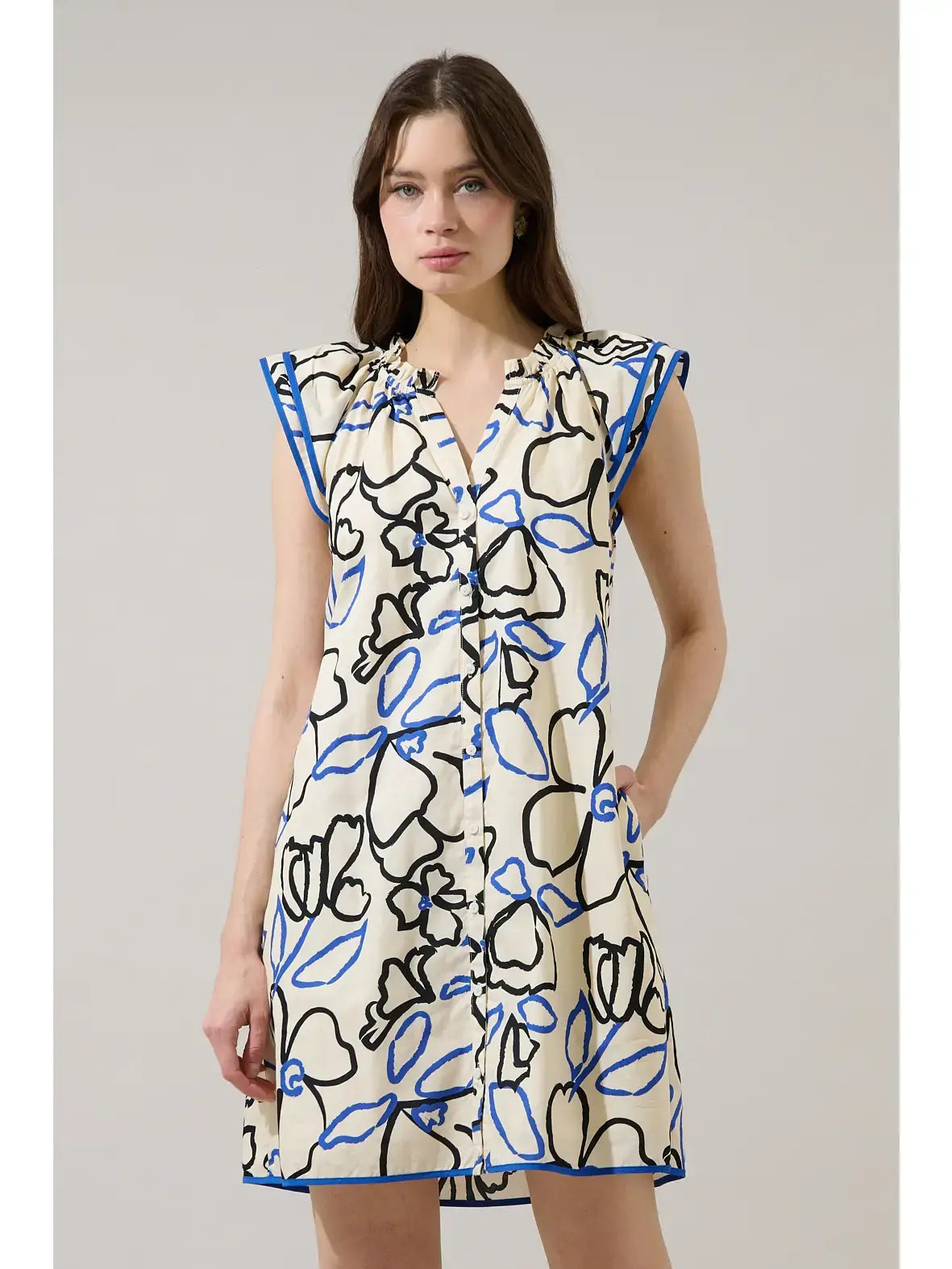 LEYLA RUFFLE MINI DRESS