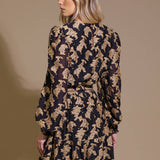 WOVEN JACQUARD MINI DRESS