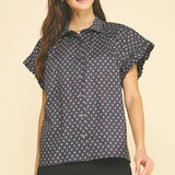 GEOMETRIC DIAMOND PRINT SHIRT