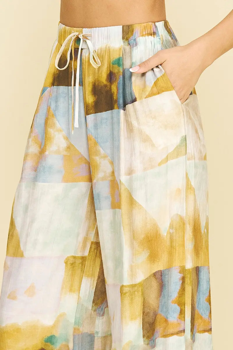 WATERCOLOR PRINT PANTS