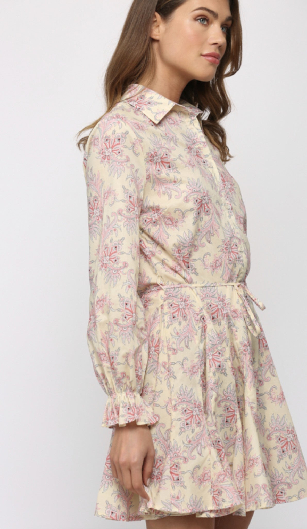 FLARE SKIRT SHIRT DRESS