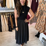 Mixed Media SLVL Midi Dress