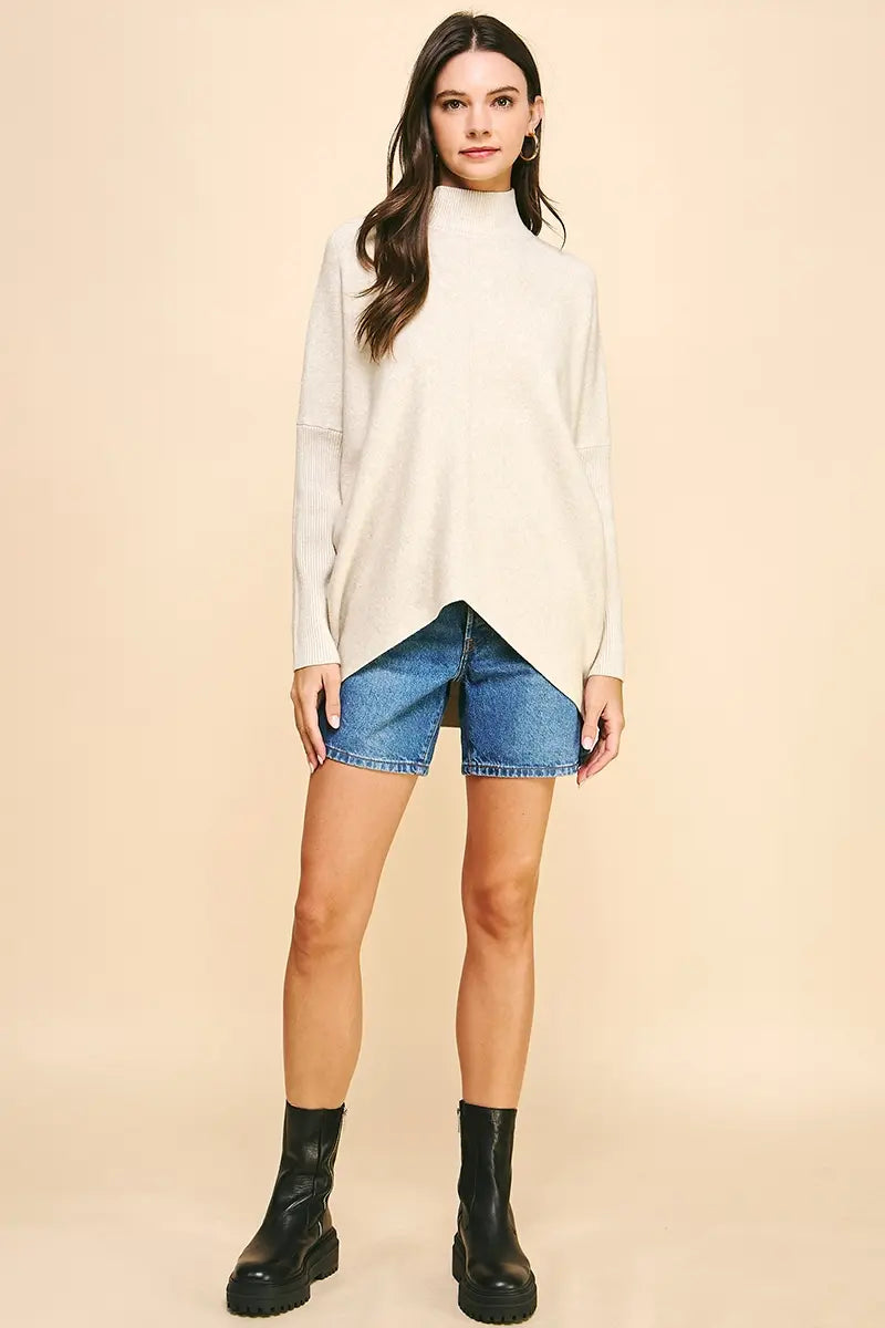 TURTLE NECK LONG SLEEVE SWEATER