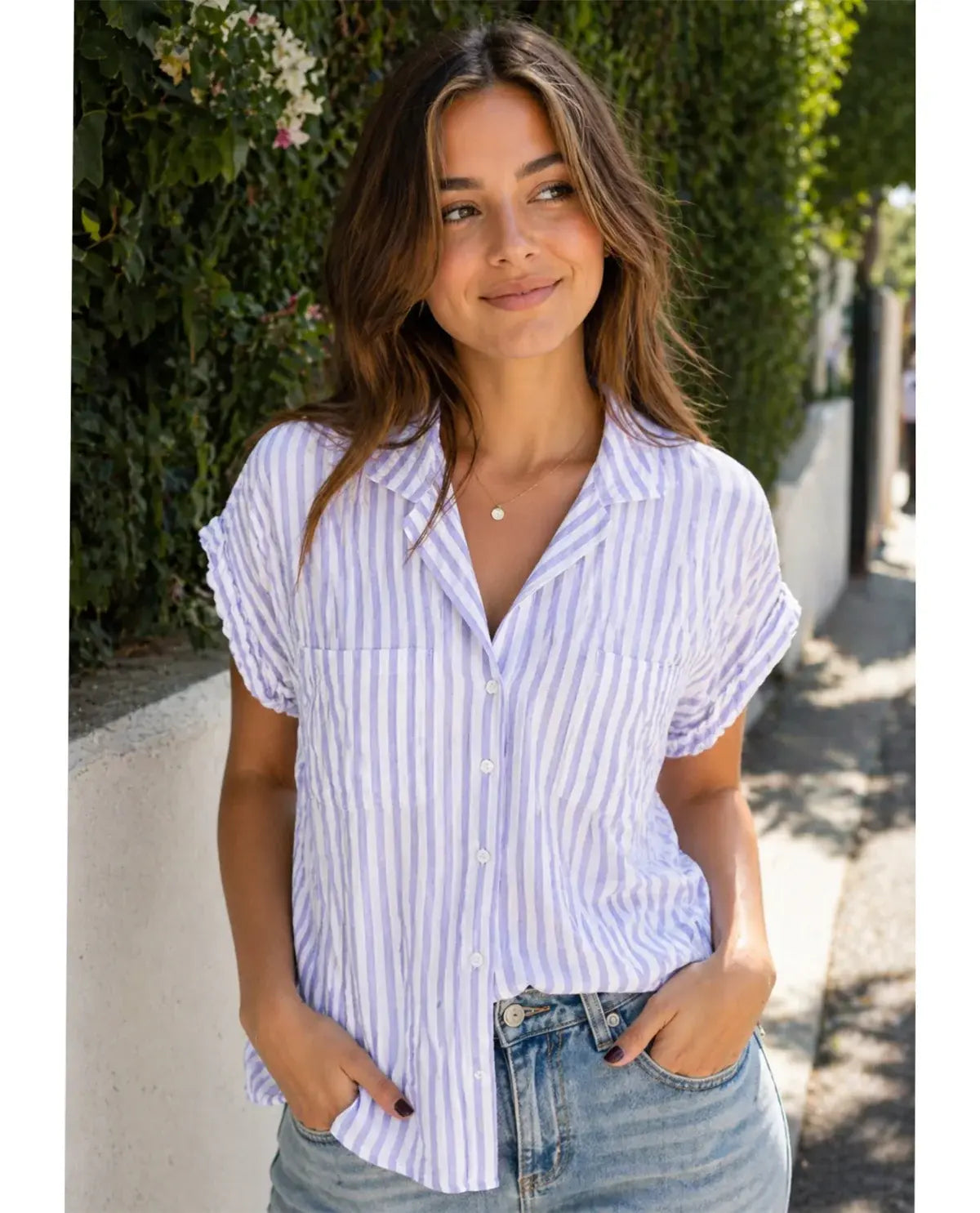 IDRIS STRIPE BUTTON DOWN