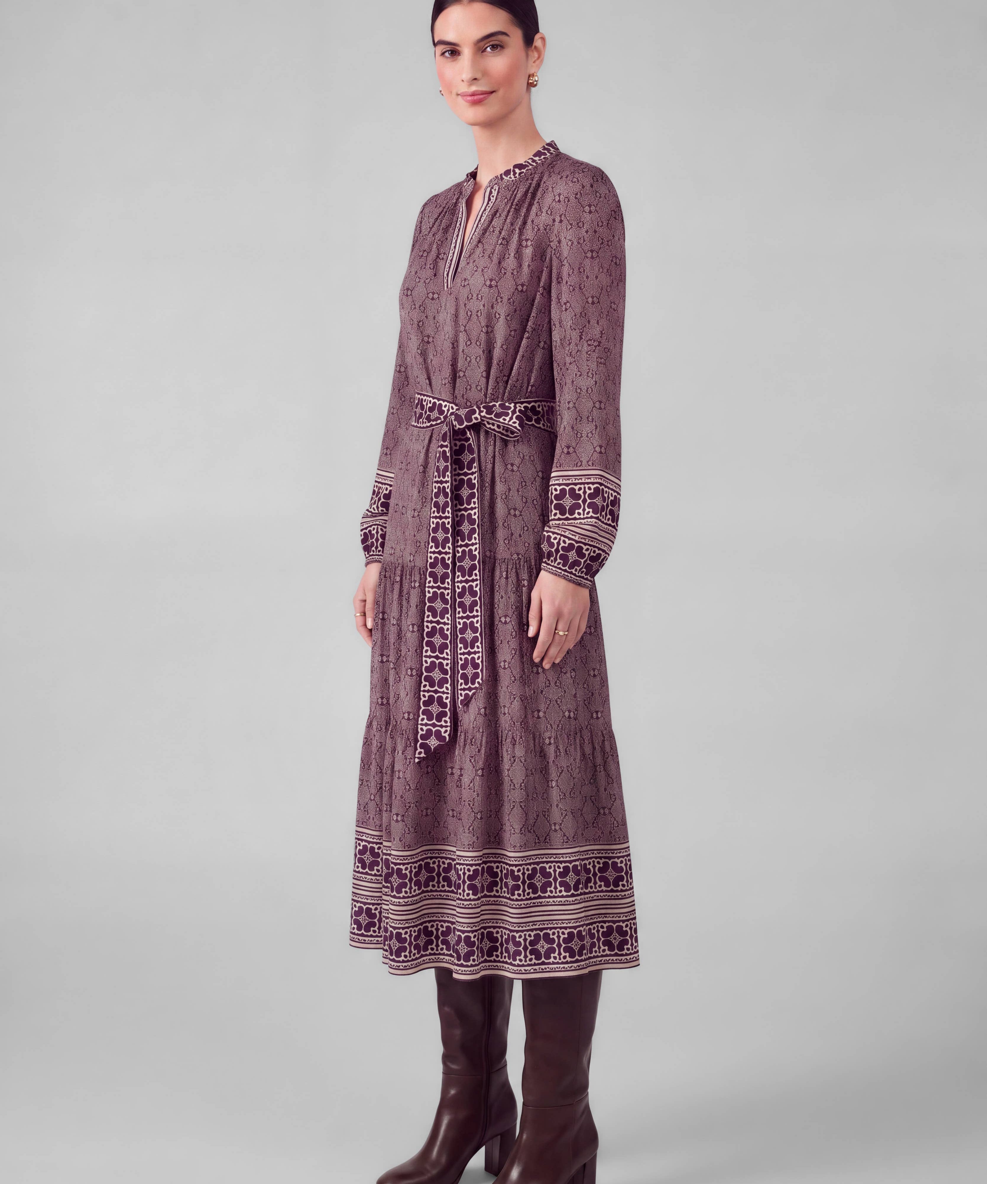 Boho Medallion Print Midi Dress