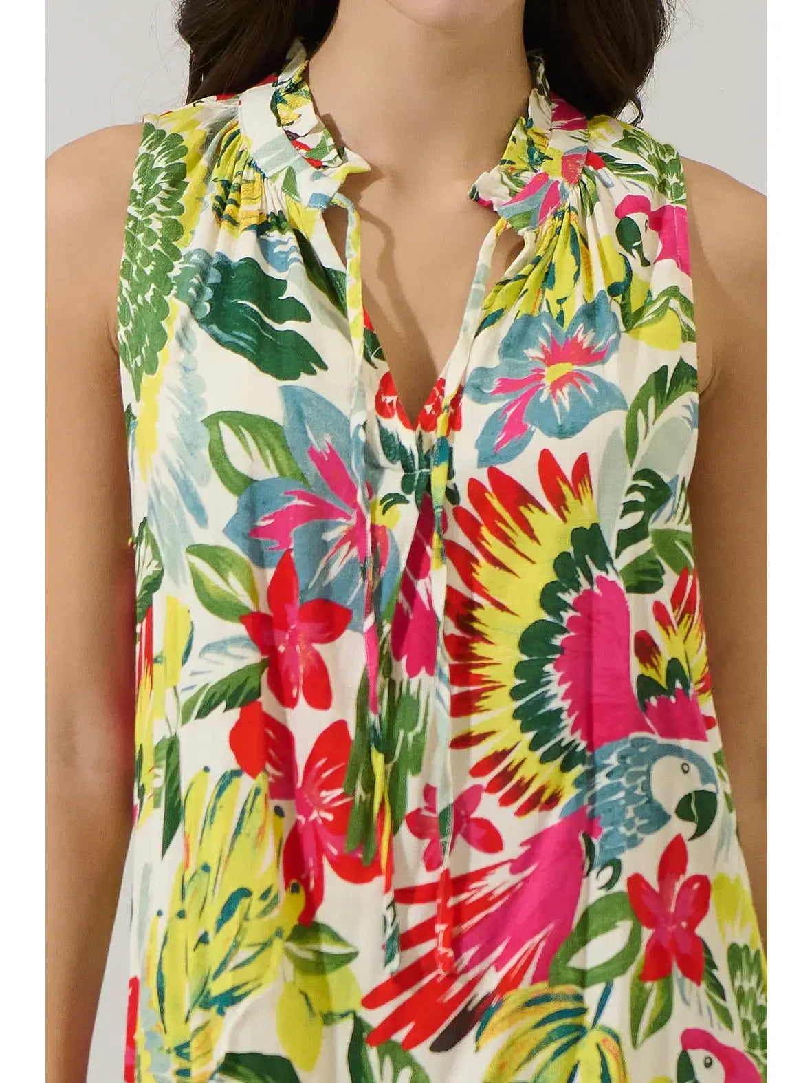 LISSA TROPICAL SLEEVELESS BLOUSE