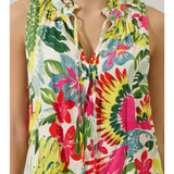LISSA TROPICAL SLEEVELESS BLOUSE