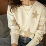 CREW NECK SWEATER W/STARS