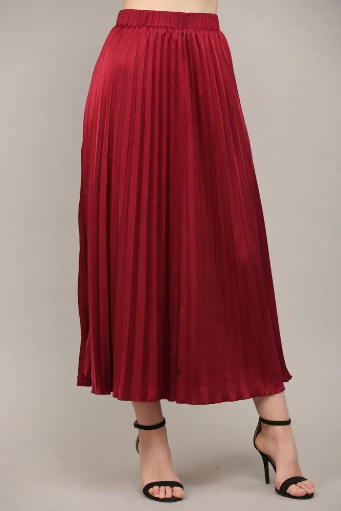 PLEATED MIDI SKIRT