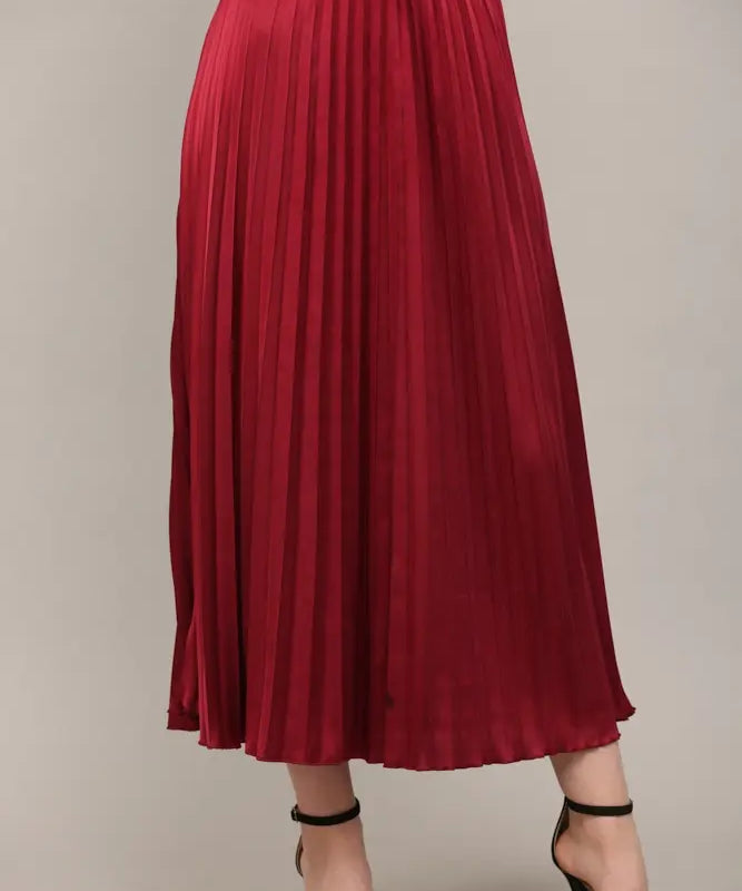 PLEATED MIDI SKIRT