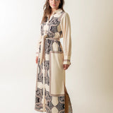 LSLV PRINT MAXI SHIRTDRESS