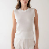 RIBBED SLVLESS KNIT TANK
