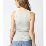 RIBBED HIGH SCOOP NECK TANK