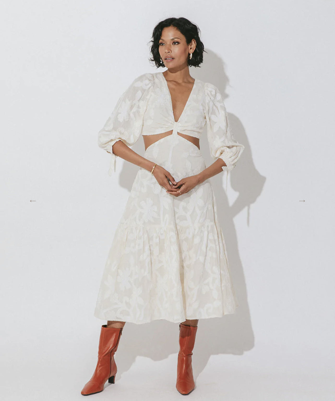 CELESTE CUT OUT MIDI DRESS