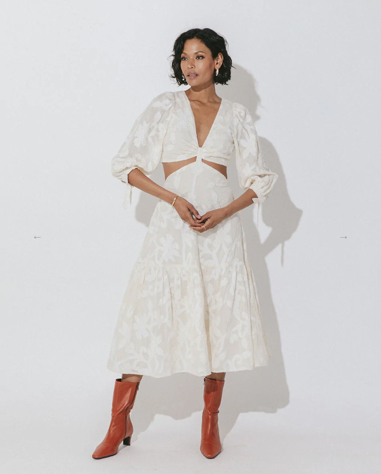 CELESTE CUT OUT MIDI DRESS