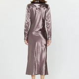 LSLV SILKY SHIRT DRESS