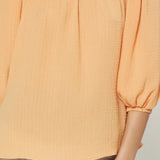 WIDE NECK CHEST SMOCKED TOP