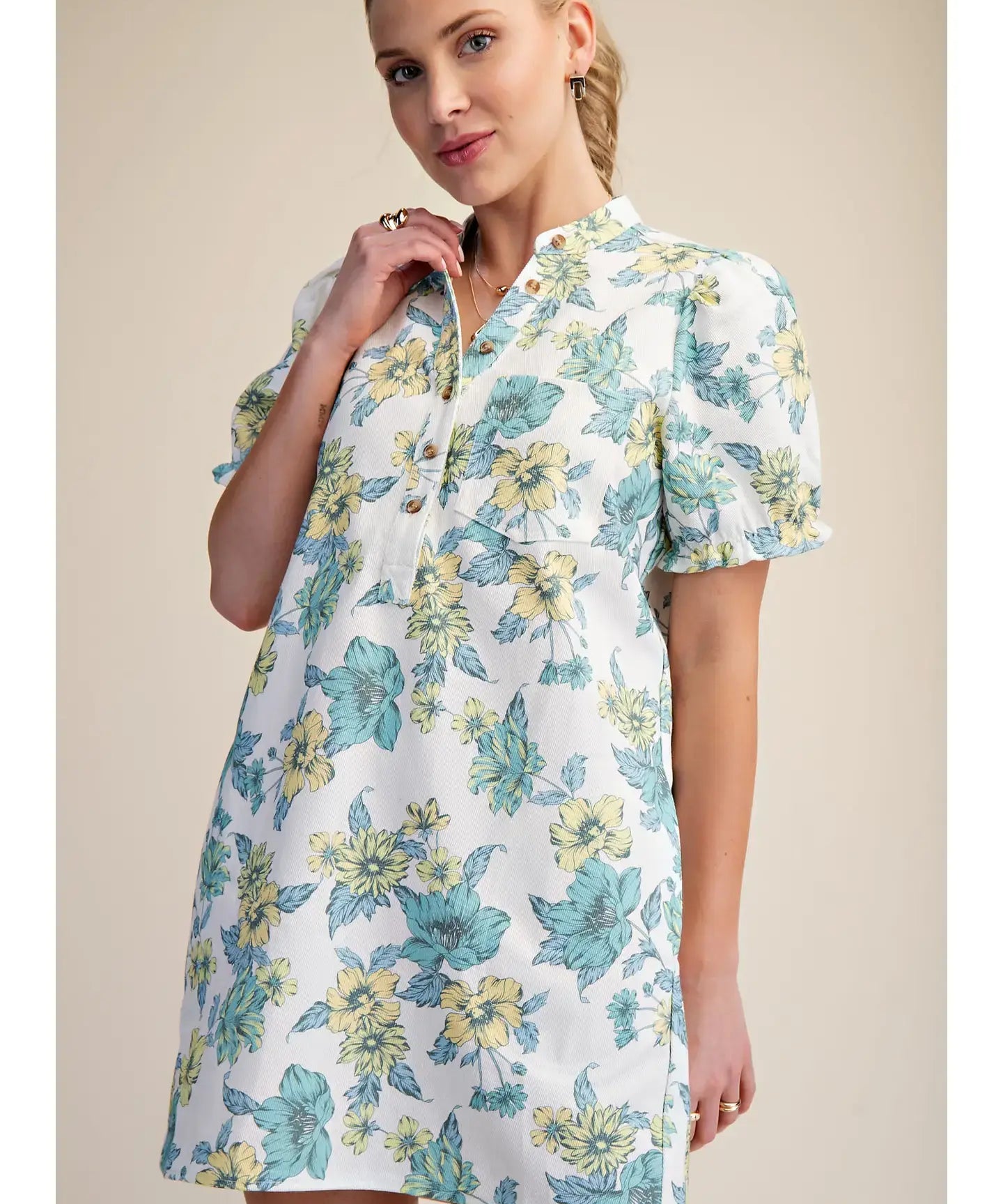 VINTAGE FLORAL MINI DRESS