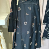 Azora Topstitched Maxi Skirt