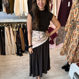 Mixed Media SLVL Midi Dress