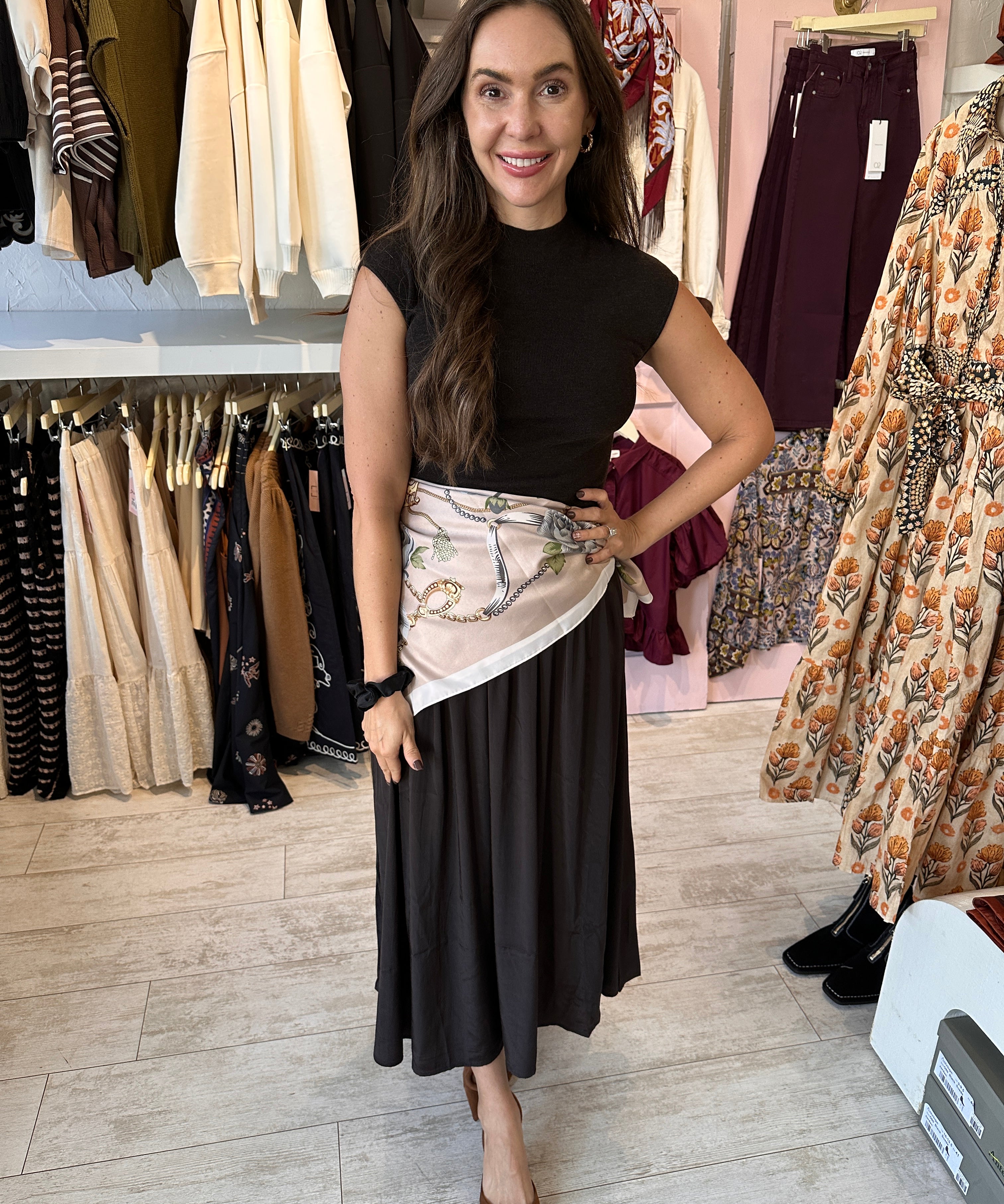 Mixed Media SLVL Midi Dress