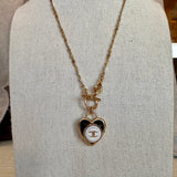 Chanel Button Necklace Med.