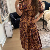 LSLV Floral Print Dress