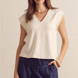 SOFT KNIT V NECK BLOUSE