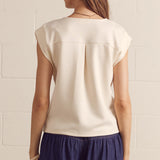 SOFT KNIT V NECK BLOUSE