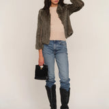 Rosa Faux Fur Jacket Moss