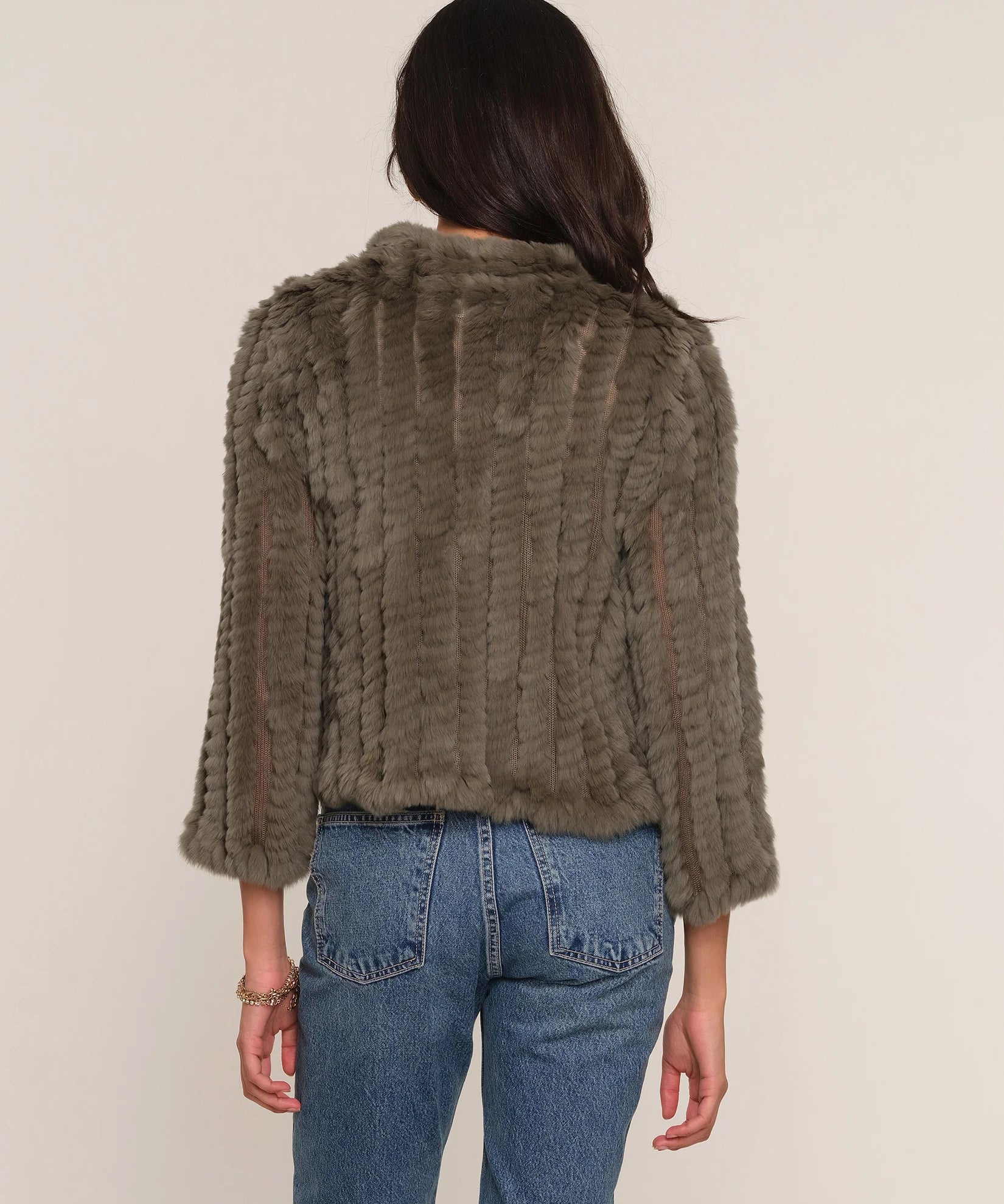 Rosa Faux Fur Jacket Moss