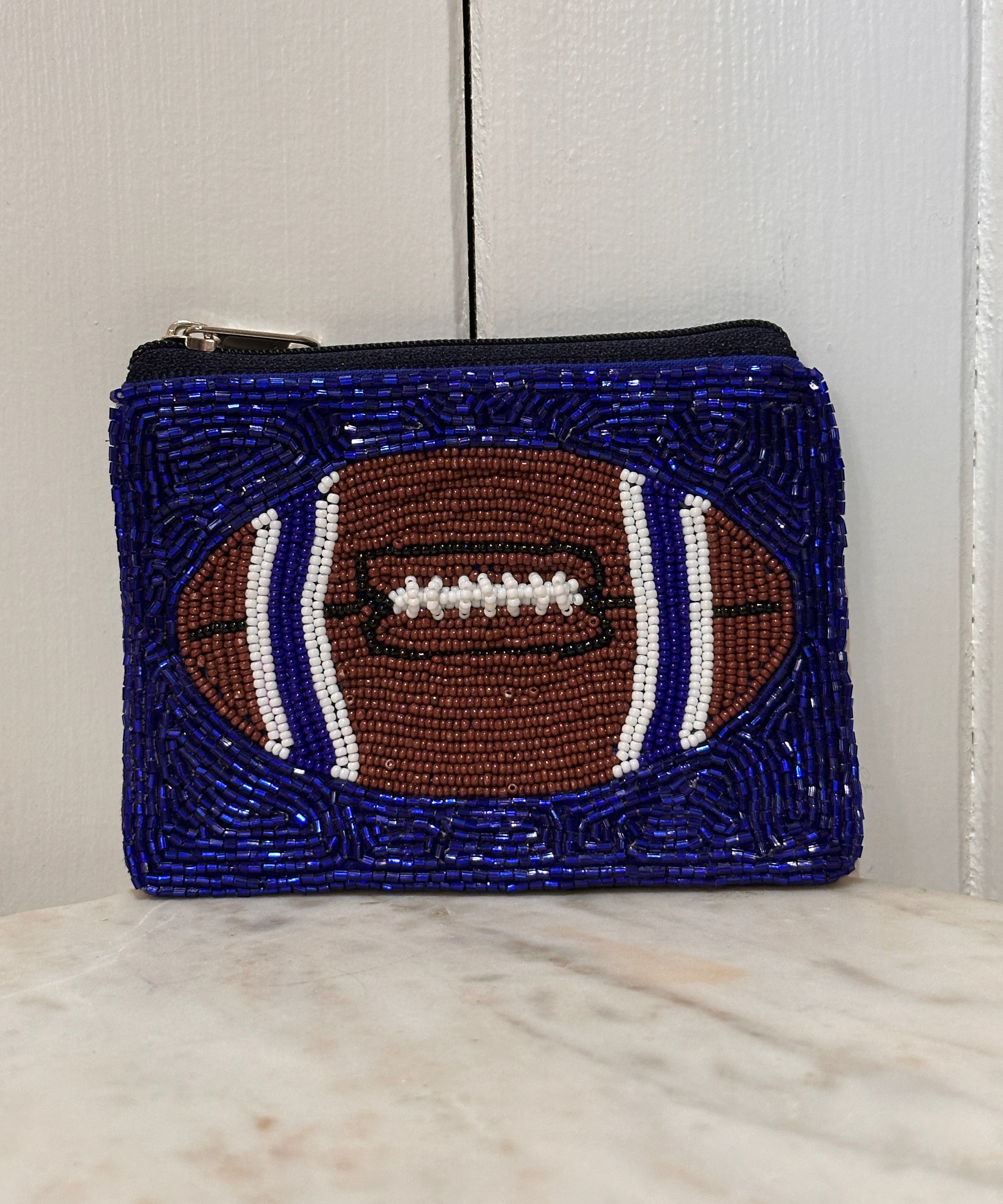 FOOTBALL COIN BAG NAVY