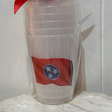 TENNESSEE FLAG FROSTED CUPS