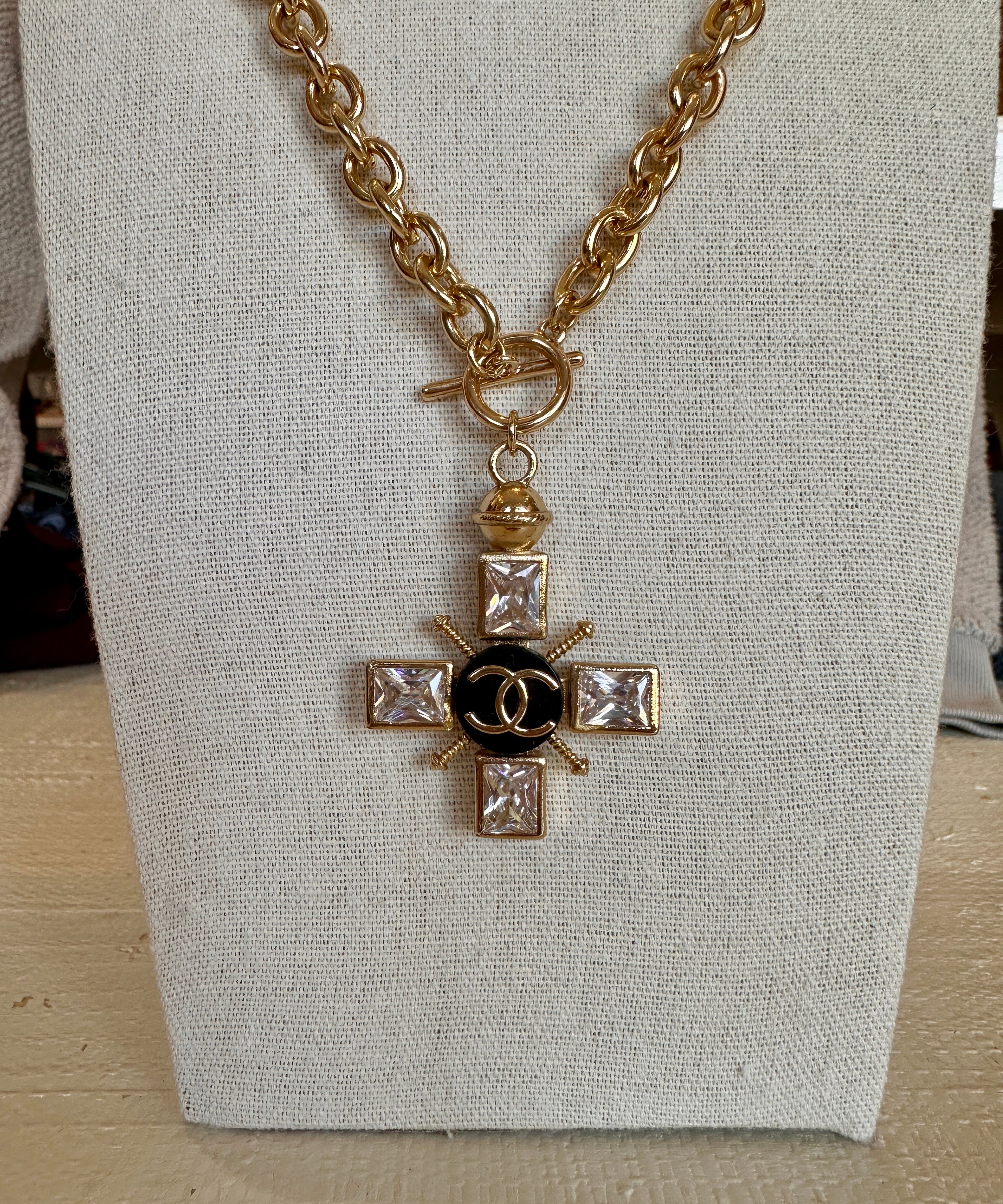 Chanel Cross Statement Necklace
