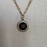 Chanel Button Necklace Med.